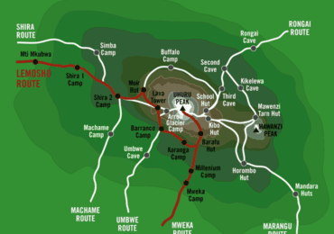 Lemosho Map by Rock to Bush Adventures